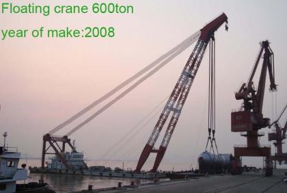 Sell crane barge 600t 700t 600 ton 700 ton floating crane