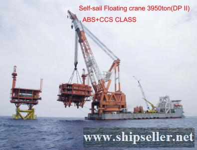 3800t floating crane barge charter rent sell sale buy rent 3000t 3500t 3800t 4000t 4500t 5000t
