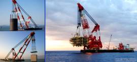1000t floating crane charter crane barge rent