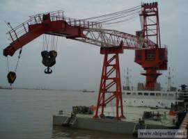 100t floating crane barge 100t used crane barge 100 ton