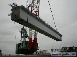 200t floating crane barge 200t used crane barge 200 ton