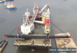 2014Blt,Class Rina,111m Non Propeller Pontoon Cargo Crane Barge  for S