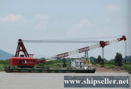 300T, 2007Blt Revolving Floating Crane Barge for sale
