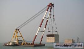300t floating crane barge 300t used crane barge 300 ton