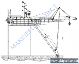 348. Dredger with walking / vertical piles.