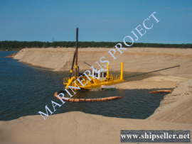 348. Dredger with walking / vertical piles.