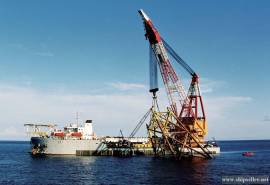 floating crane 1500t indonesia crane barge 1500ton charter crane ship 