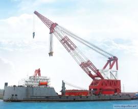 Floating Crane barge Middle East Persian Gulf Arab Gulf Arab sea Iran 