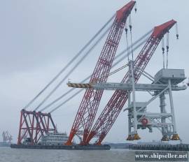 indonesia floating crane 1500t crane barge 1500ton charter buy sell sa