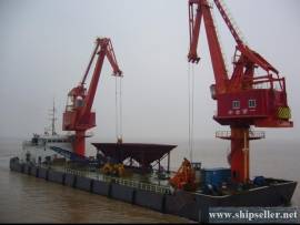 Iron Ore Transshipment Vessel for sale sand coal floating crane barge 