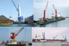 Iron Ore Transshipment Vessel for sale sand coal floating crane barge 