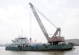 sell floating crane barge 60t 70t 80t used crane barge 60 ton 70 ton 8