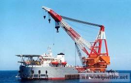 sell floating crane barge 60t 70t 80t used crane barge 60 ton 70 ton 8