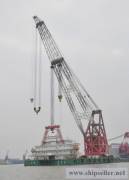 sell floating crane barge 60t 70t 80t used crane barge 60 ton 70 ton 8