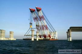 Supply Bridge Building Crane With Barge Bridge construction Crane