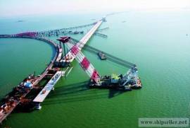 Supply Bridge Building Crane With Barge Bridge construction Crane